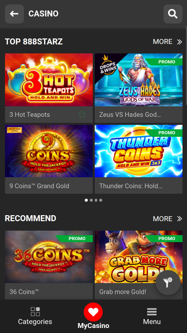 888starz.bet Casino Mobile Games