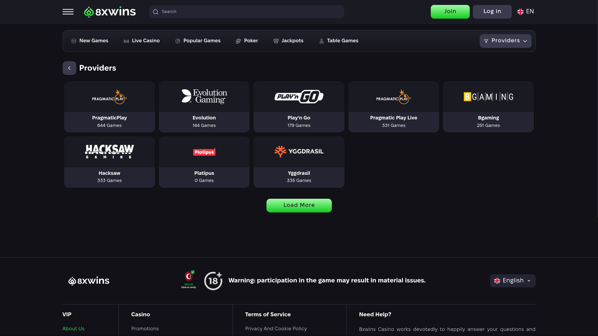 Разработчики настольных игр для казино 8xwins
