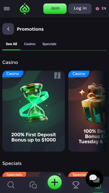 Мобильные акции казино 8xwins