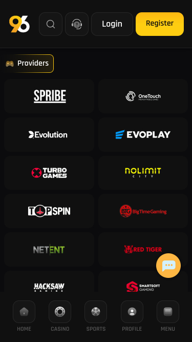 96 Casino Mobile Game Developers