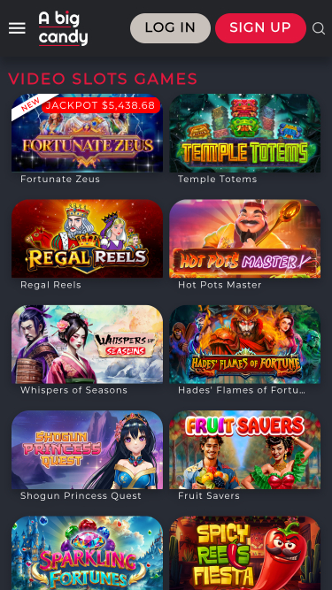 Giochi mobile di A Big Candy Casino