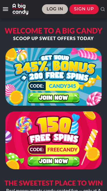 Promozioni mobile di A Big Candy Casino