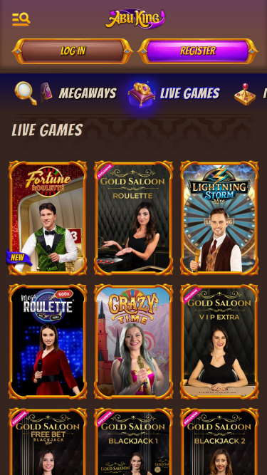 Live dealer mobile di Abuking Casino
