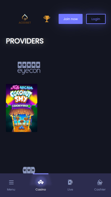 Développeurs de jeux mobiles d'Aced Bet Casino