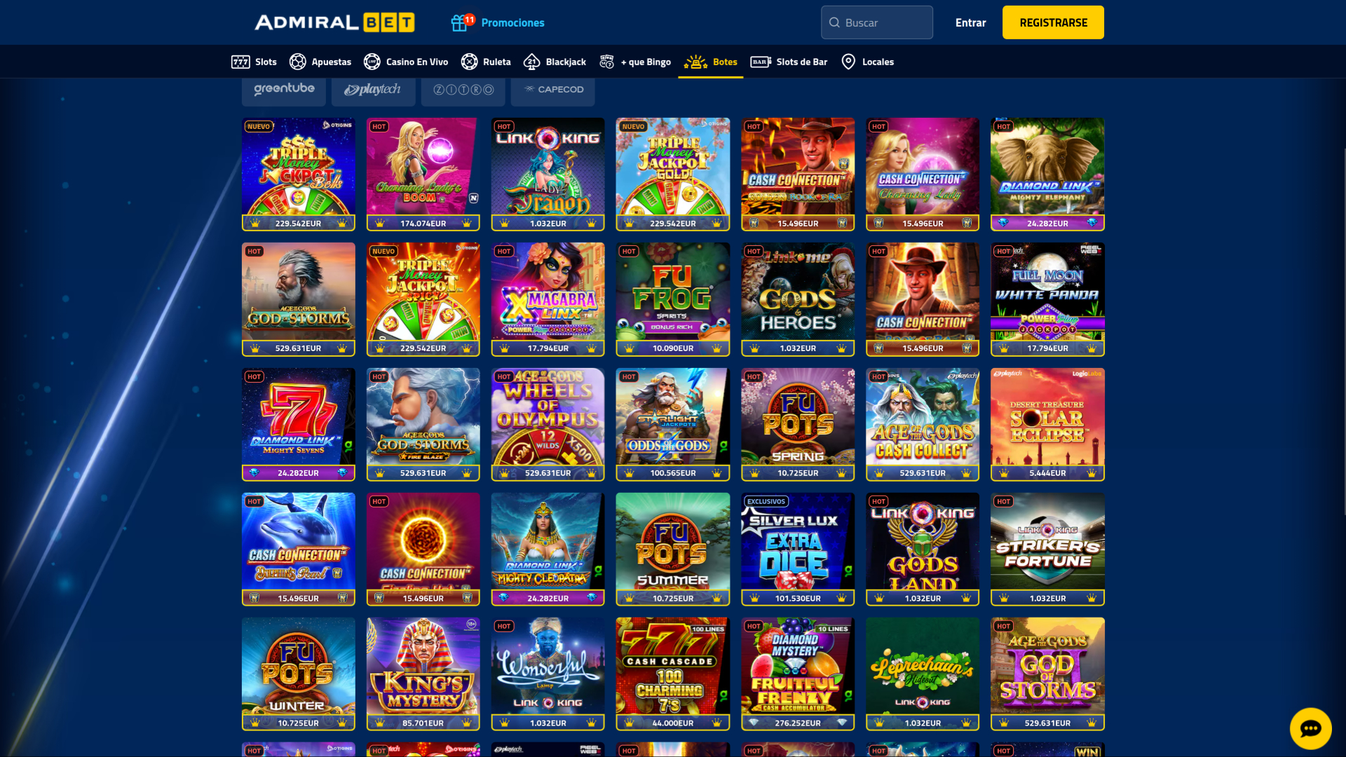 Jackpot de bureau de AdmiralBet Casino