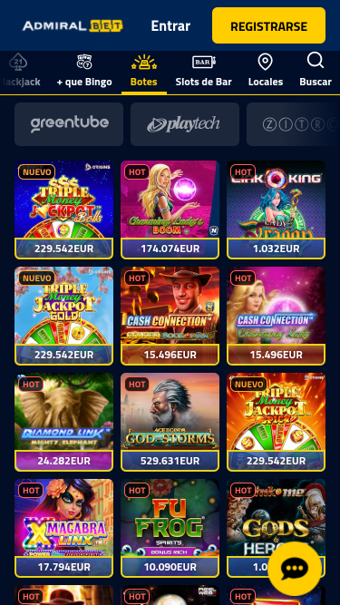 Jackpot mobile de AdmiralBet Casino