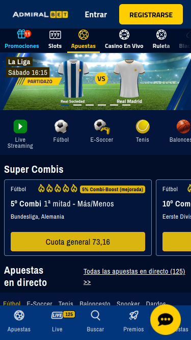 Sports mobiles de AdmiralBet Casino