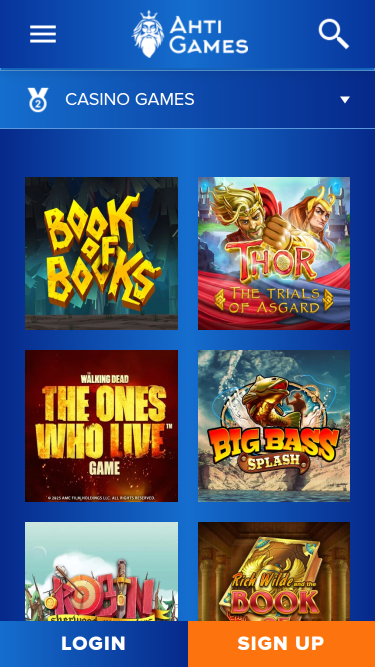 Ahti Games Casino mobile Spiele