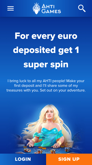 Ahti Games Casino mobile Superdreh