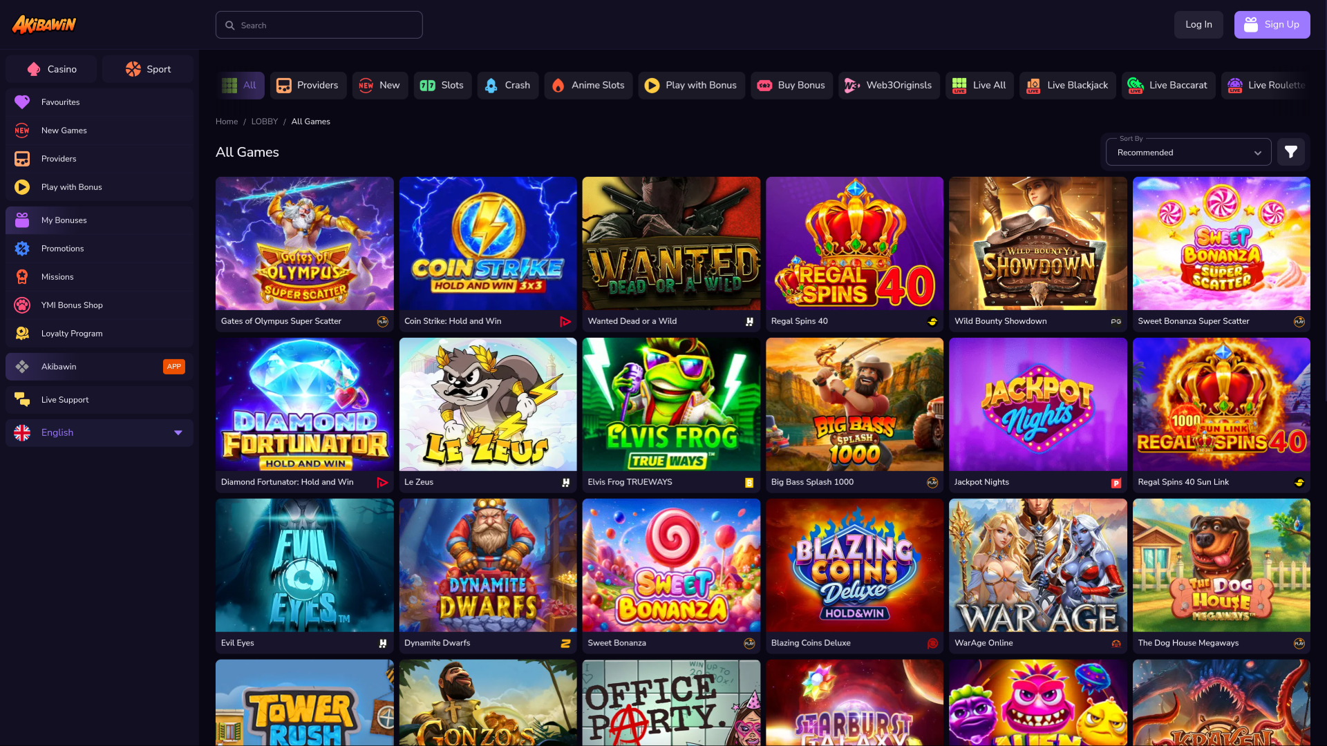 Juegos de escritorio del casino Akibawin