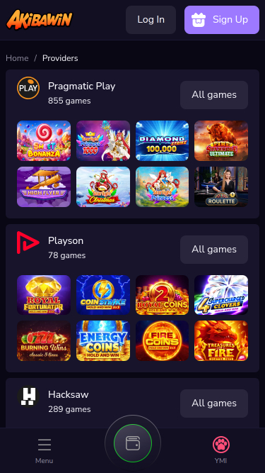 Sviluppatori di giochi da casinò Akibawin