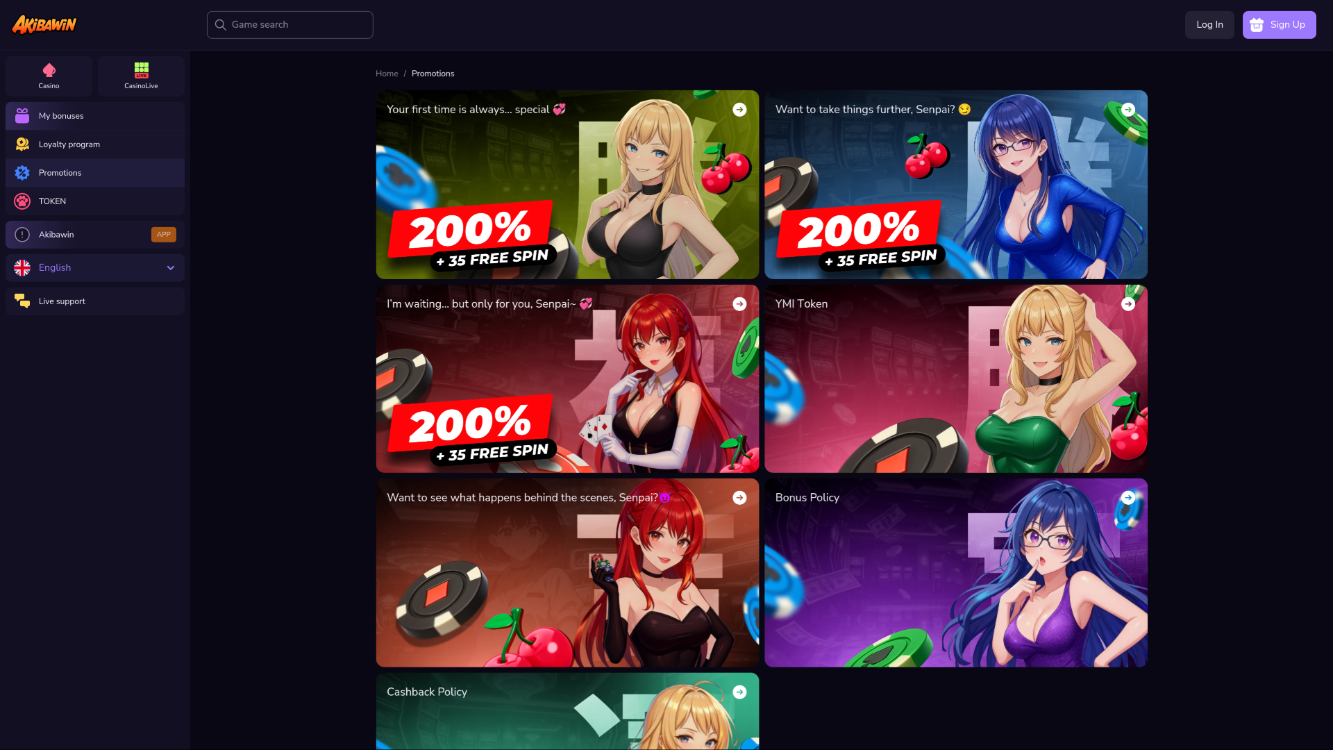 Promozioni del casinò Akibawin