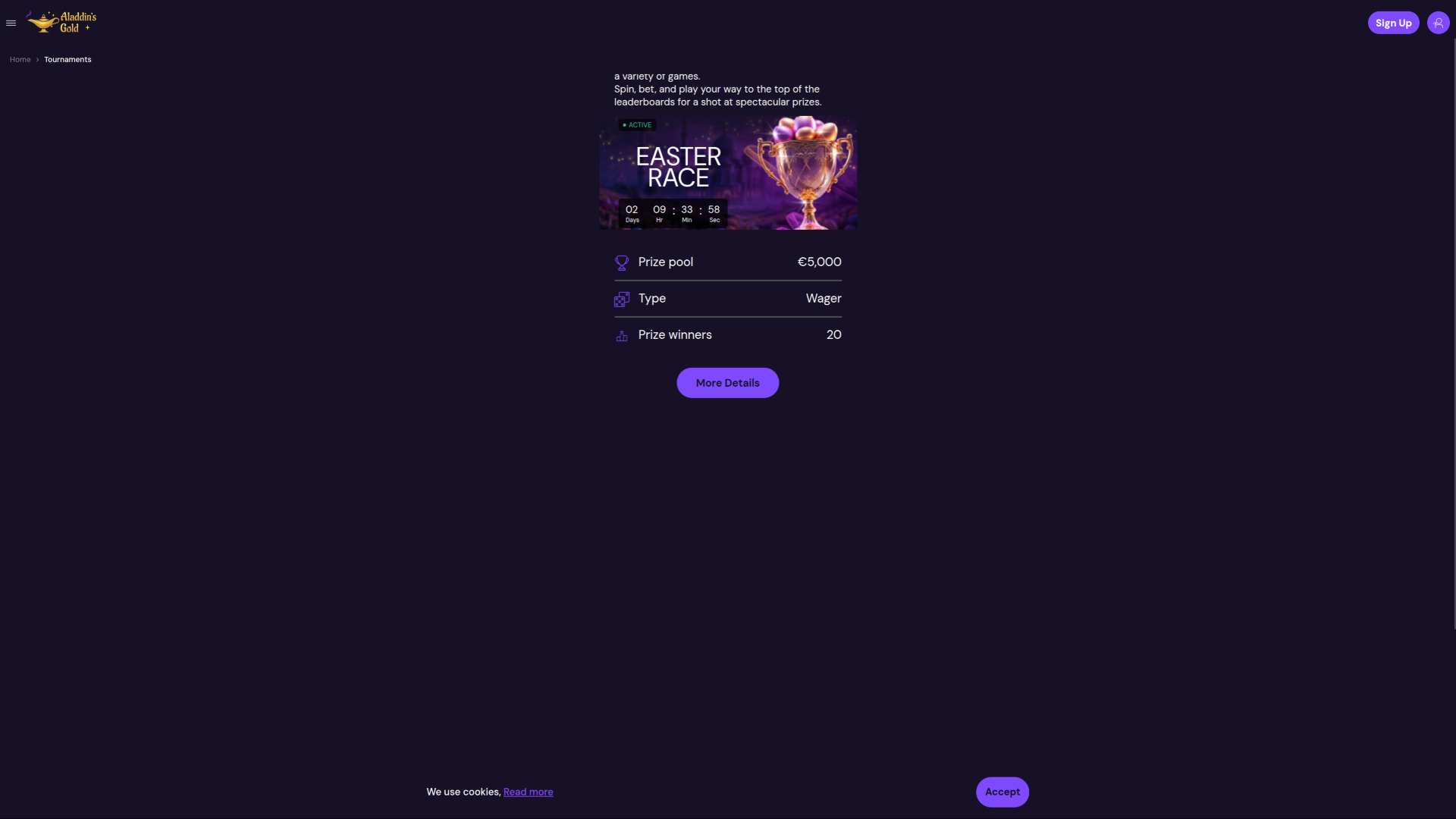 Tournois de casino AladdinsGold sur ordinateur