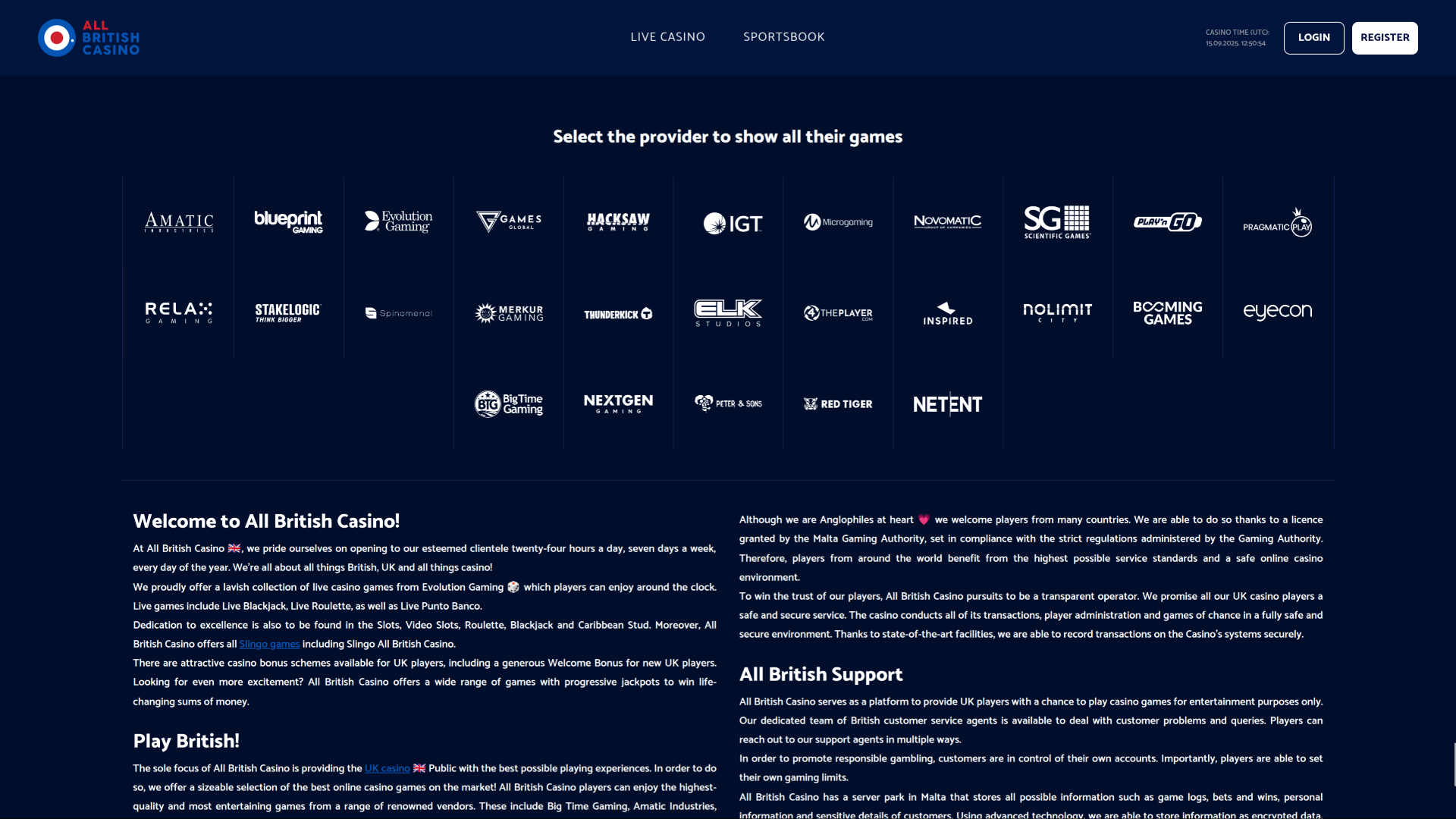 Desarrolladores de juegos de escritorio de All British Casino