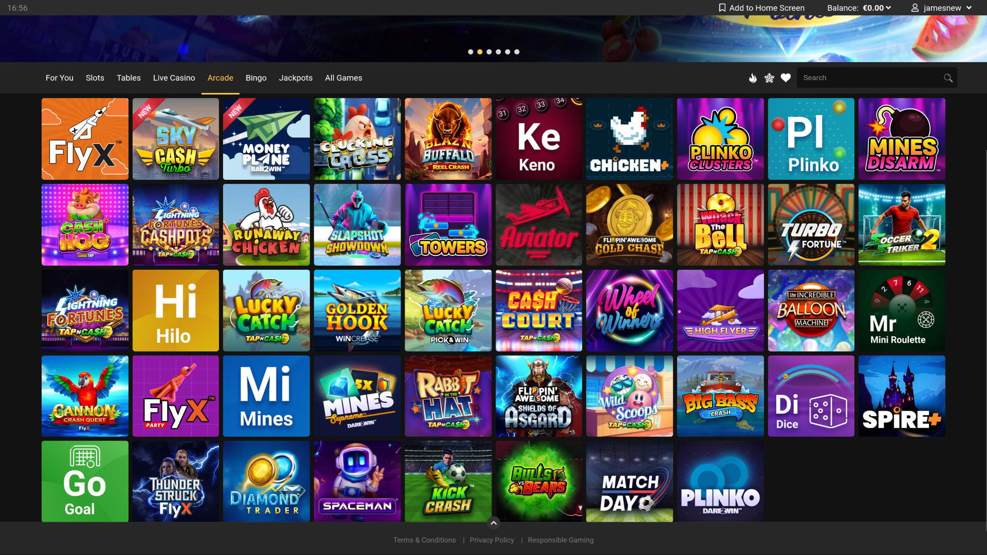 Tous les jackpots Casino Arcade sur ordinateur