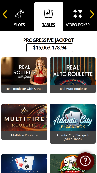 Croupier en direct mobile de All Jackpots Casino