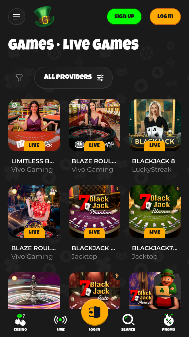 Croupier en direct mobile de All Wins Casino