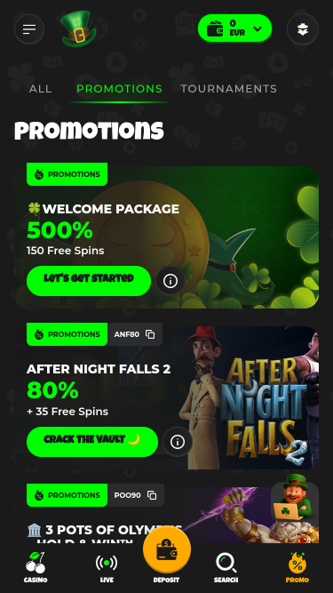 Imagen de las promociones móviles de All Wins Casino