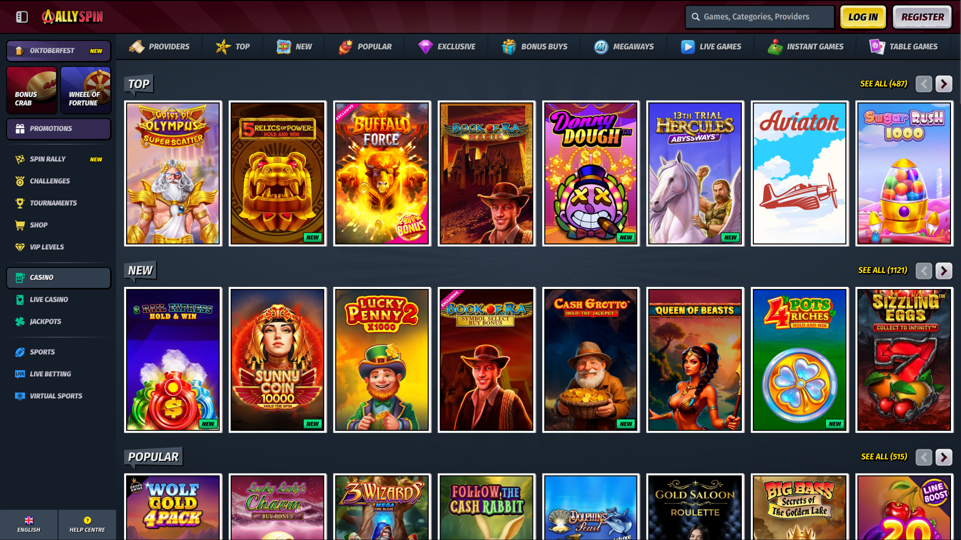 Jeux de bureau AllySpin Casino