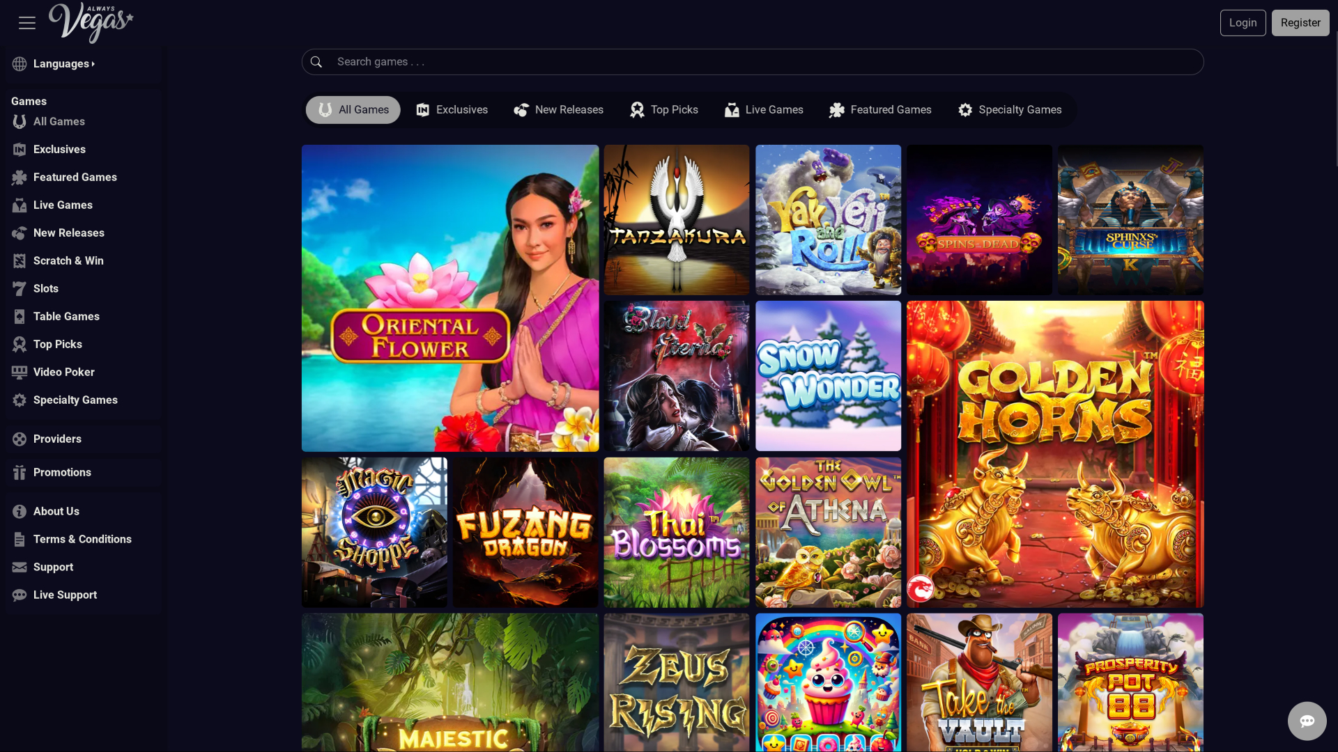 Jeux de Always Vegas Casino sur ordinateur