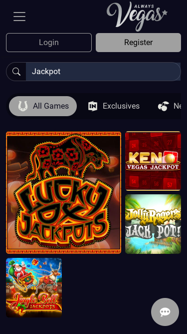 Jackpot mobile de Always Vegas Casino