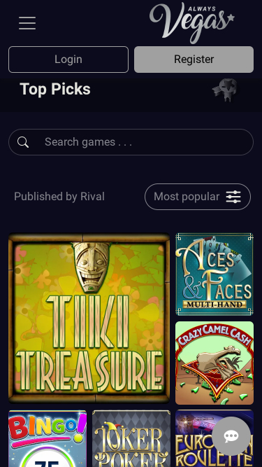 Meilleurs choix mobiles de Always Vegas Casino