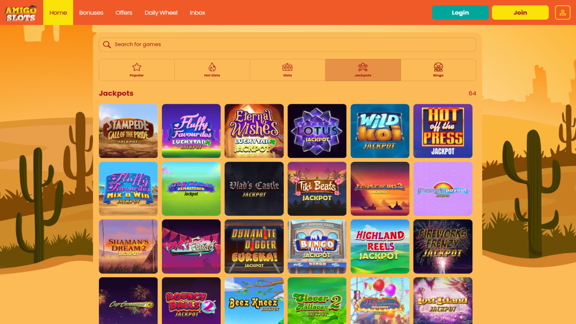 Bote de Amigo Slots Casino para ordenador