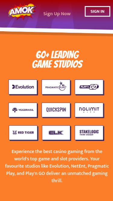 Développeurs de jeux mobiles de Amok Casino