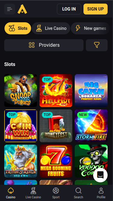 Juegos de Amonbet Casino para móvil
