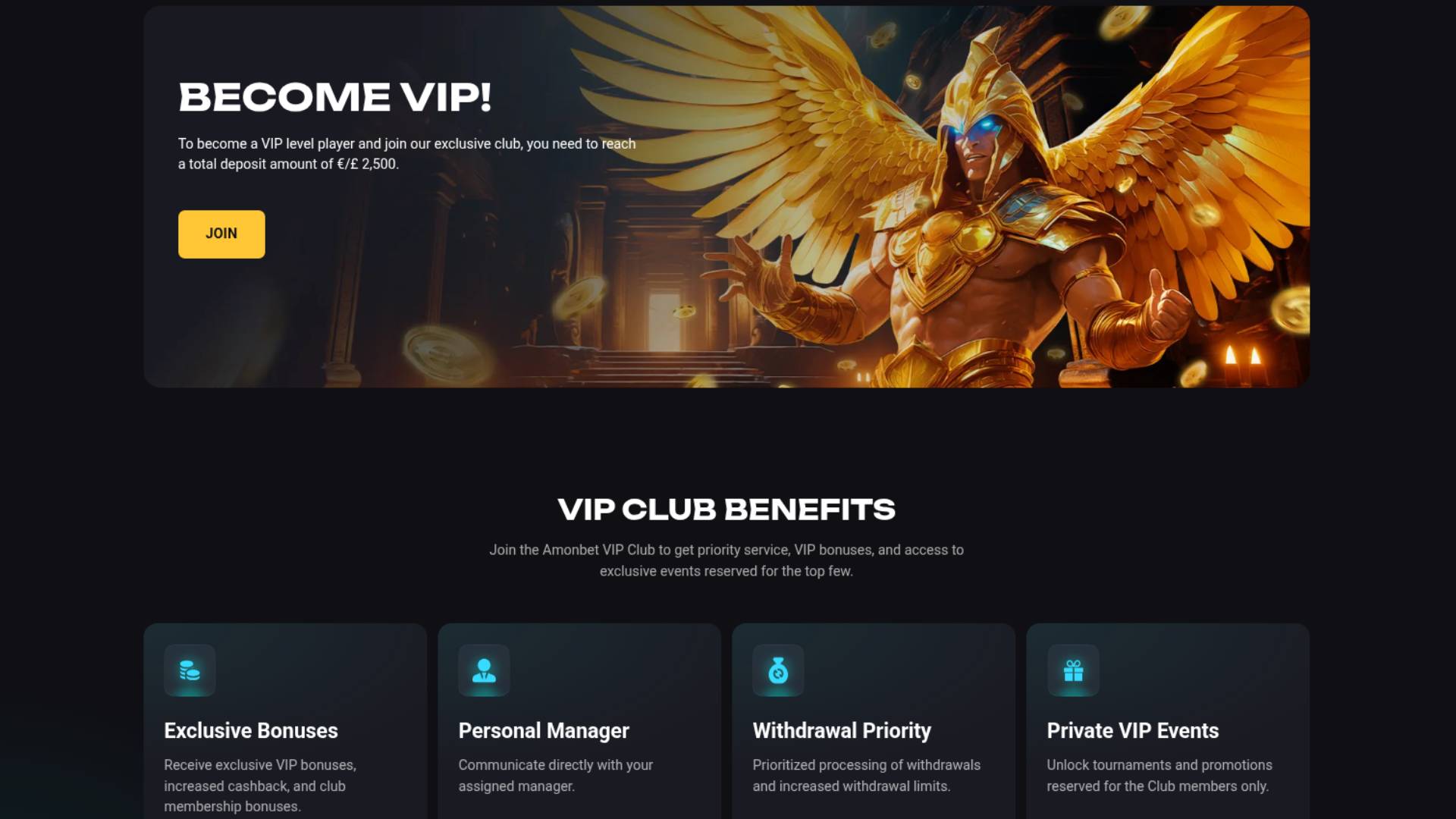 Captura de pantalla de AmonBet VIP