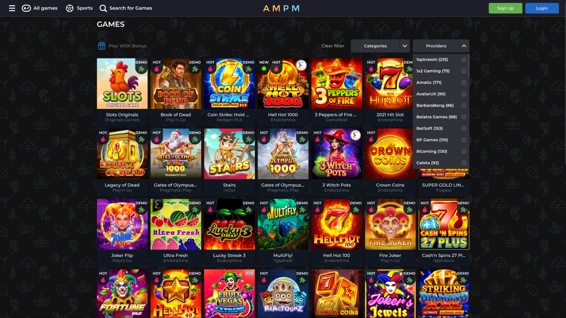 ampmカジノデスクトップゲーム開発者