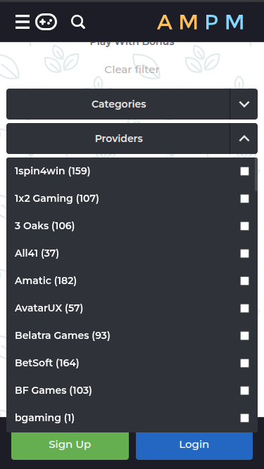 ampm Casino mobile Spielentwickler