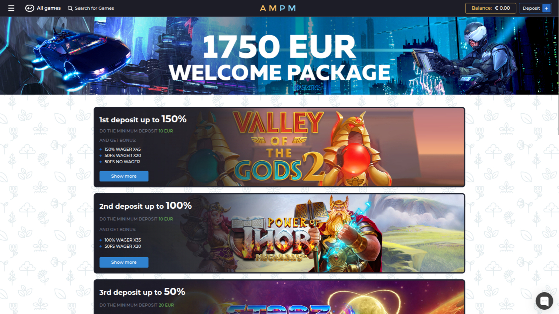 ampm Casino Desktop-Aktionen