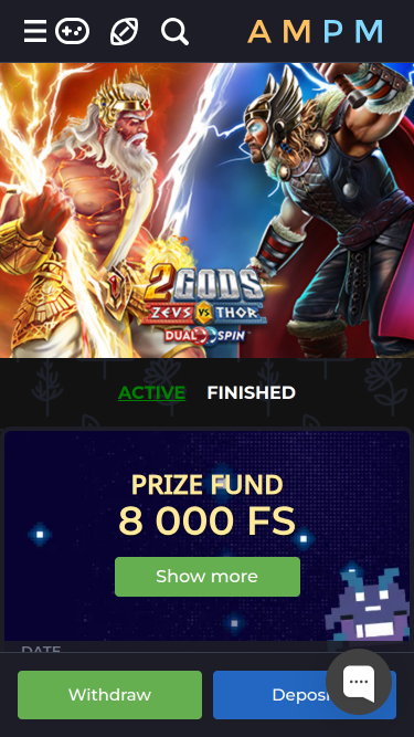 Tournois mobiles de casino ampm