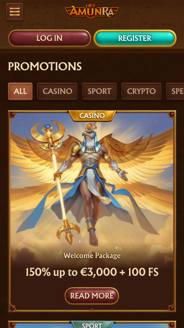 AmunRa Casino Mobile Promotions Image