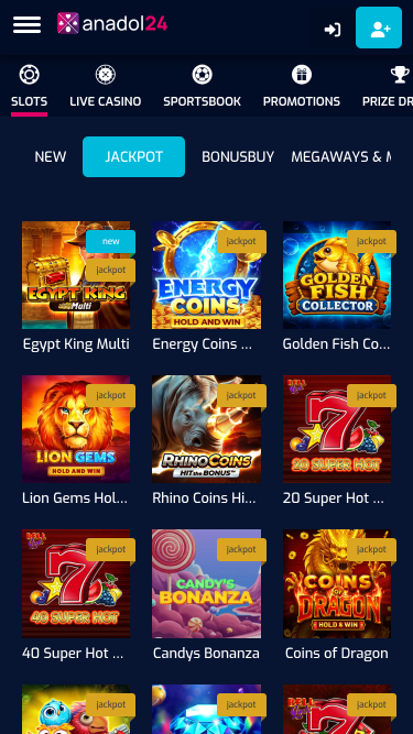 Anadol24 Casino Mobile Jackpot