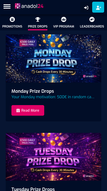 Anadol24 Casino Mobile Prize Drops