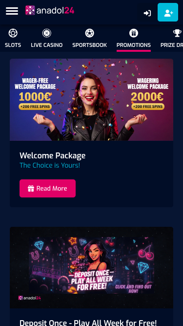 Anadol24 Casino Mobile Promotions