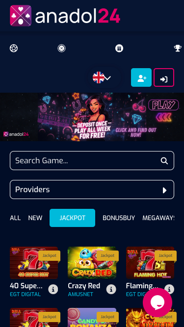 Anadol24 Casino Jackpot Mobile