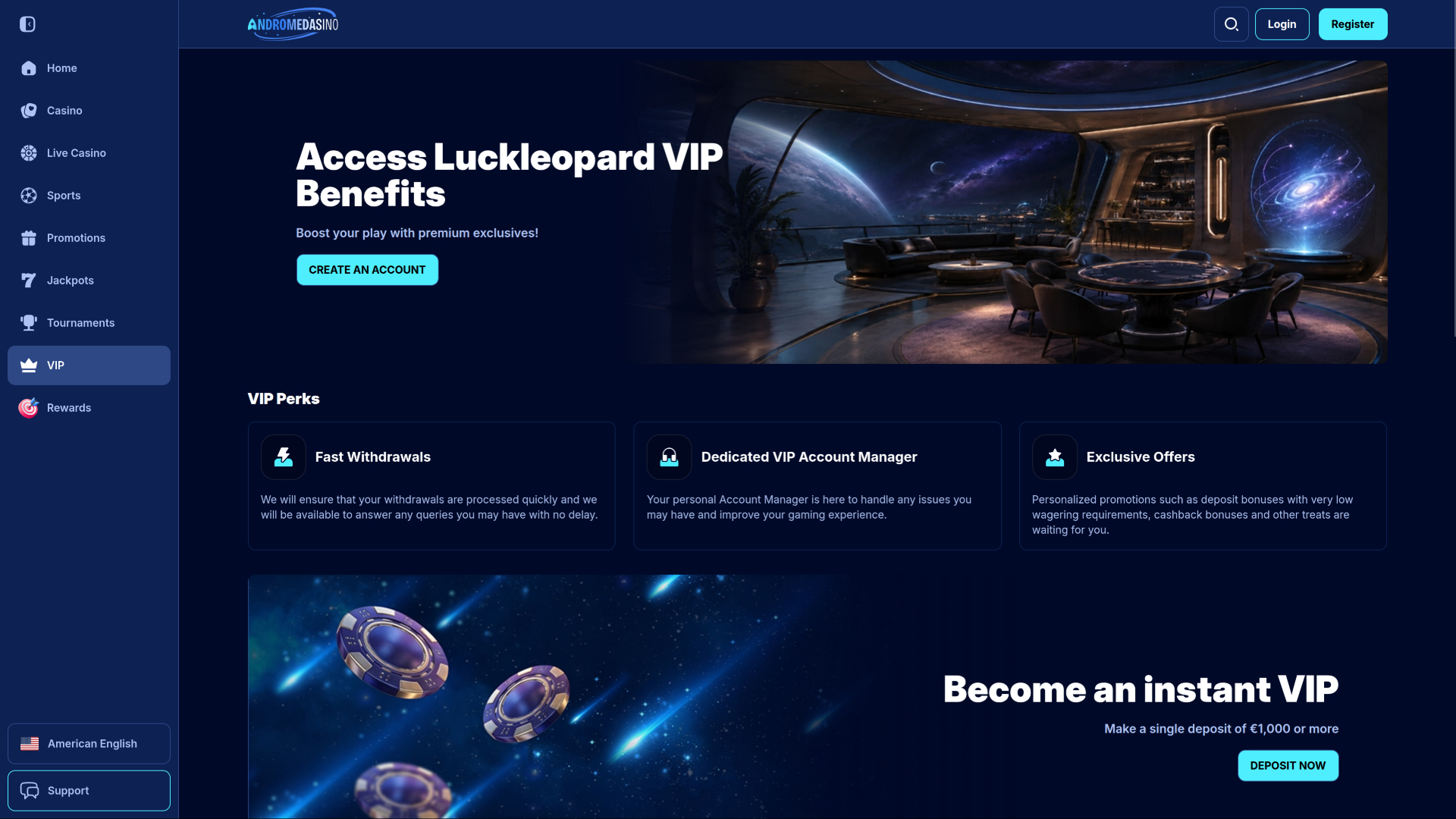Casino Andromedasino Escritorio VIP