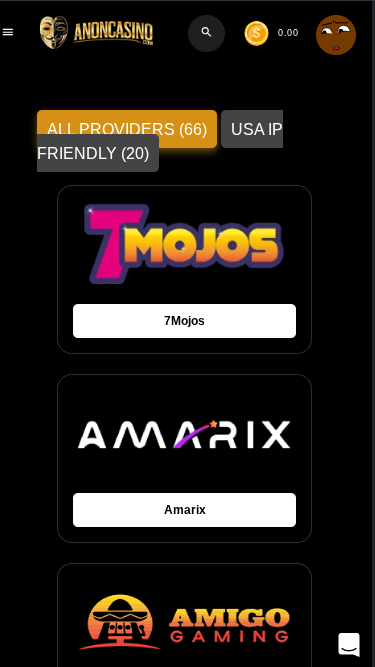 Développeurs de jeux mobiles de anon Casino