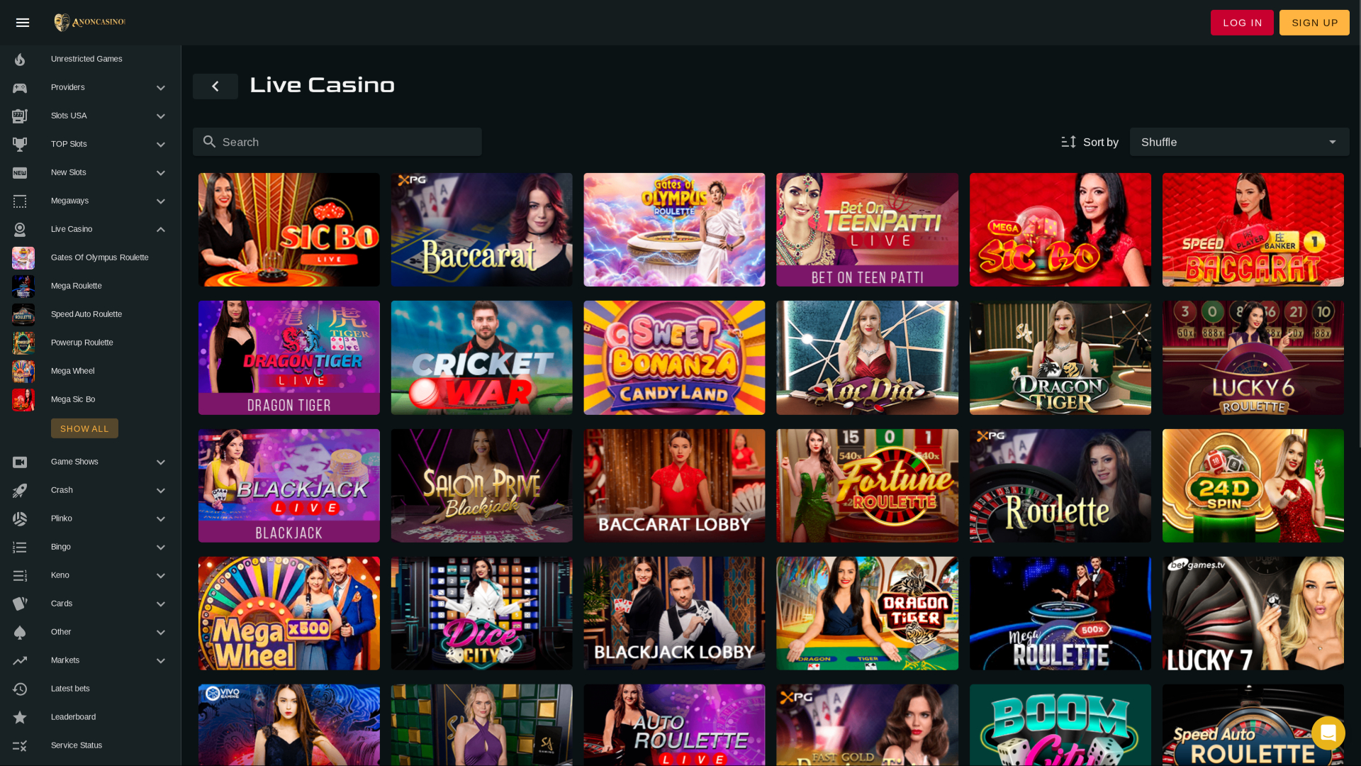 Image de croupier en direct sur ordinateur de casino anonyme
