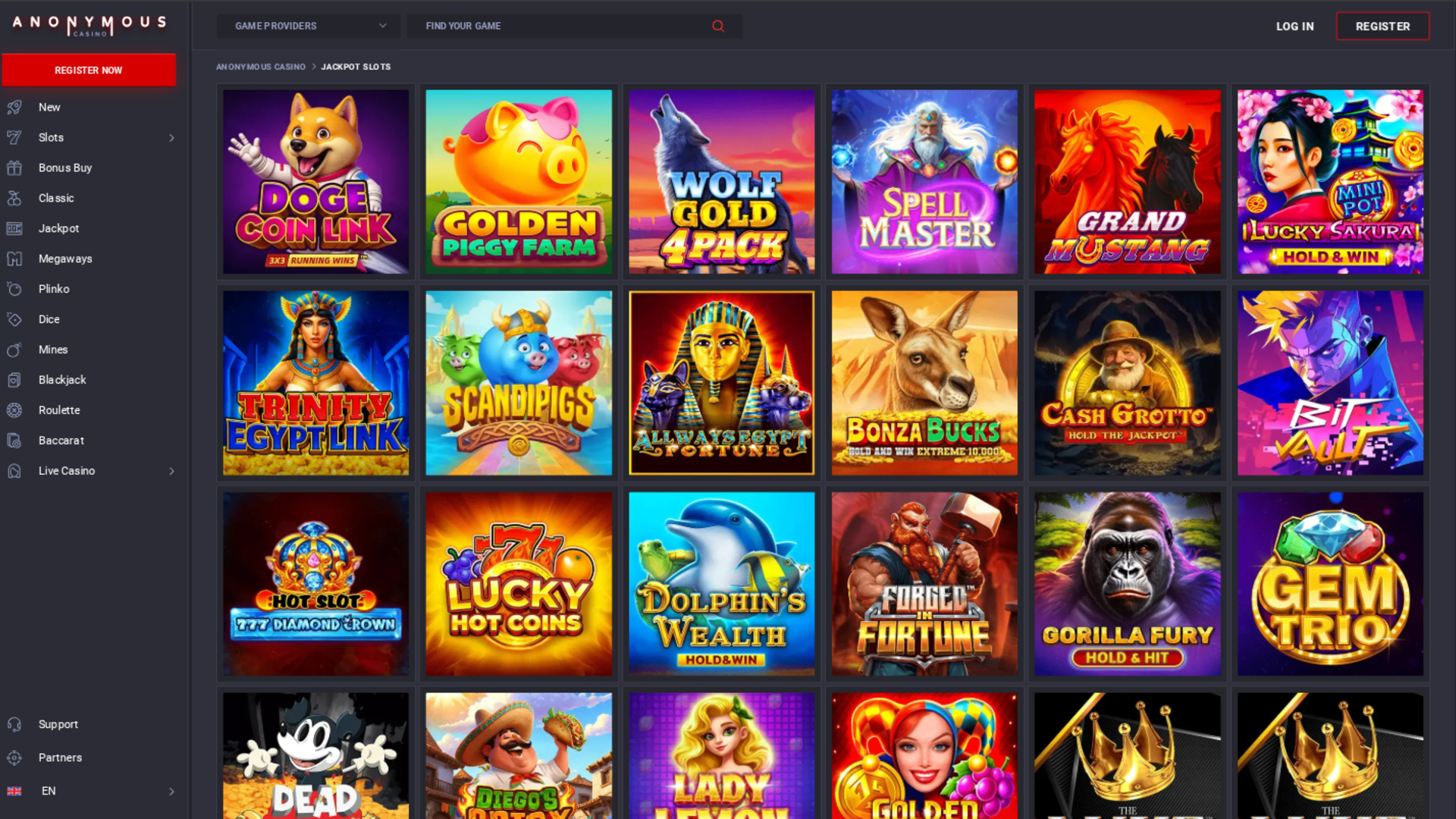 Jackpot sur ordinateur de anonymouscasino