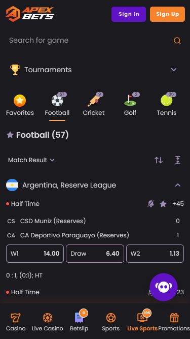 ApexBets Casino Mobile Sports