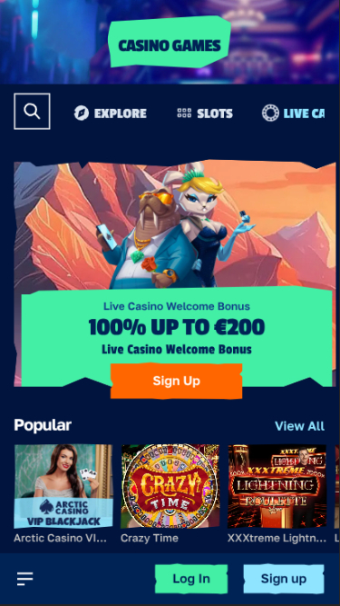 Игры с живым дилером Arctic Casino на мобильном
