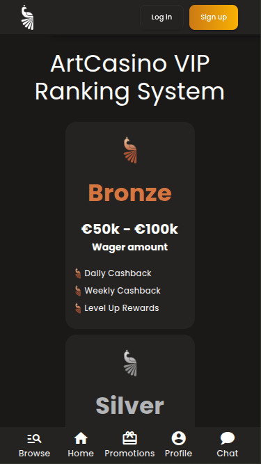 Programme VIP mobile du casino Art