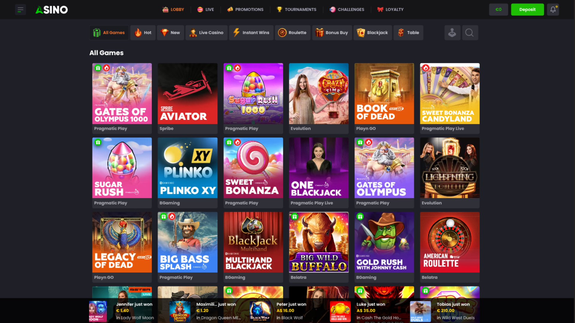 Jeux de bureau d'Asino Casino