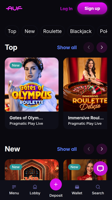 В мобильном приложении Casino Live Dealer