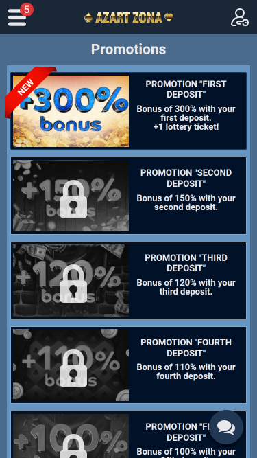 Promociones móviles de Azart Zona Casino