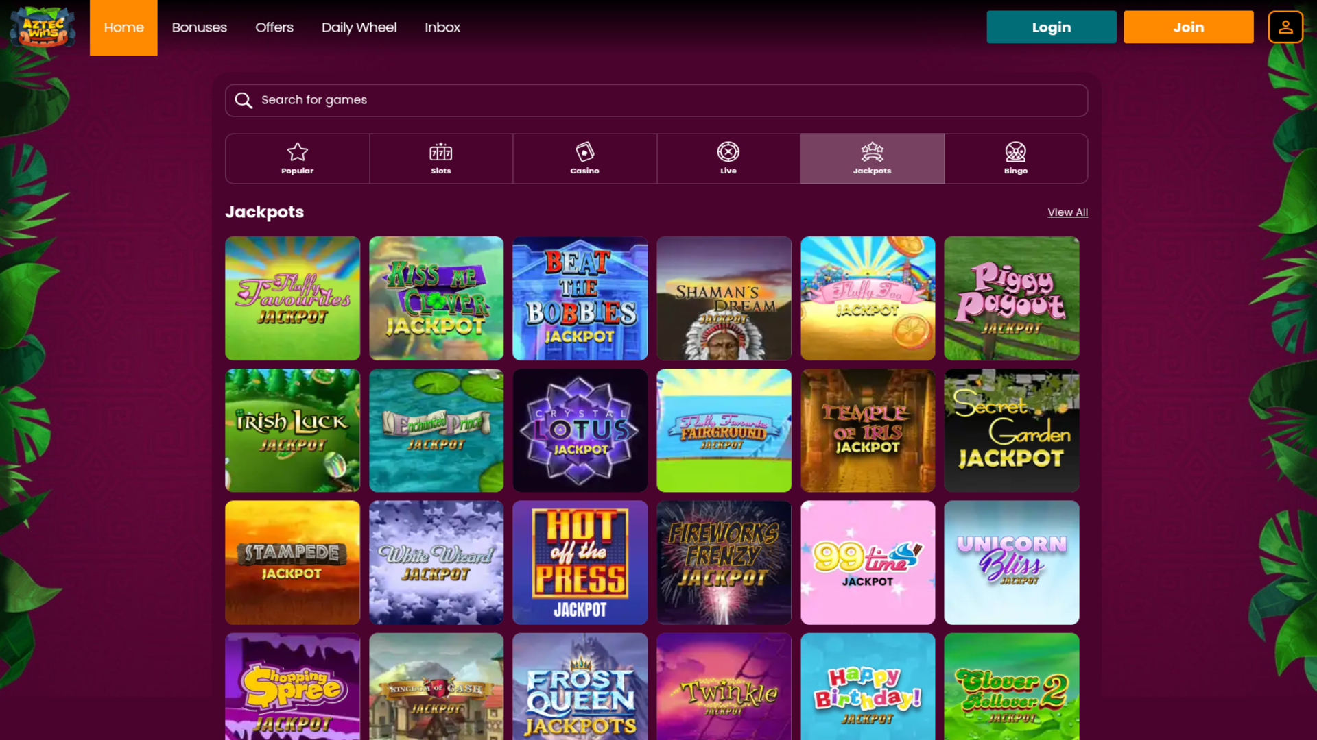 Aztec Wins Casino Desktop Jackpot